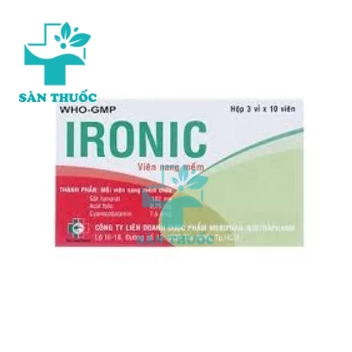 Ironic 200 Mebiphar - Thuốc điều trị thiếu máu do thiếu sắt